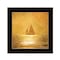 Homeroots Solo Gold Sunset Sailboat Black Framed Print Wall Art 529604 - alternate 1