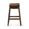 Homeroots 26" Brown Faux Leather and Solid Wood Backless Counter Height Bar Chair 632496 - alternate 7