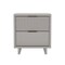 Manhattan Comfort Elara 18 in Solid Wood Nightstand in Light Gray (2-Drawer) NS1780-6 - alternate 7