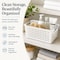 Basicwise Storage Totes, White, Plastic, 3 PK QI003238.3 - alternate 8