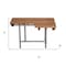 Homeroots 30" Brown Wall Mount Teak Rectangular Shower Bench With Legs 549357 - alternate 5