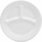 Dart Container Plate, Foam, 3Comp, Whi, 9" 4PK DCC9CPWCR - alternate 3
