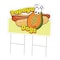 Signmission Papaya Dogs Die Cut Yard Sign & Stake outdoor plastic coroplast window, C-DC-2436-DS-Papaya Dogs19 C-DC-2436-DS-Papaya Dogs19 - alternate 1