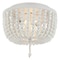 Jonathan Y Allison 10" 2-Light Shabby Chic Farmhouse Wood Beaded/Metal LED Flush Mount, White JYL9074D - alternate 1