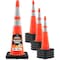 Xpose Safety 36 in Slim Line Orange Traffic Cone, Heavy Duty 12 lb Base, 6 in & 4 in Collar, DOT Approved, 12 PK OTC36SL-64-12L-12-X - alternate 1