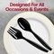 Smarty Had A Party Black Disposable Plastic Serving Flatware Set, 300PK 2650-B-CS-CASE - alternate 5
