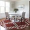 Homeroots 8' Brick Red And Ivory Round Geometric Washable Indoor Outdoor Area Rug 593740 - alternate 4