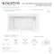 Kingston Brass 54" Acrylic Rectangular 2-Wall Corner Alcove Tub, Right Hand Drain, Glossy White VTAP5430R22TS - alternate 4