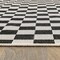 World Rug Gallery Contemporary Checkered Weather Resistant Reversible Indoor/Outdoor Rug 2 ft x 7 ft Black WR114BLACK2X7 - alternate 6