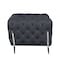 Homeroots 69in Gray And Silver Italian Leather Loveseat 477574 - alternate 6