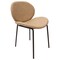 Leisuremod Servos Dining Side Chair, Upholstered Faux Leather Seat and Powder Coated Iron Frame, Sand Brown SCBL-22LBR - alternate 1