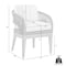 Armen Living Orbit Outdoor Patio Dining Chair in Weathered Eucalyptus Wood with Gray Rope and Taupe Cushions LCORSIEUCTP - alternate 7