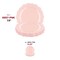 Smarty Had A Party 7.5" Pearl Pink Round Lotus Plastic Appetizer/Salad Plates, 120PK 8857-PNK-CASE - alternate 4