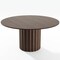 Homeroots 60" Brown Wood Pedestal Base Round Top Dining Table 720945 - alternate 1