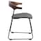 Leisuremod Lyra Collection Modern Chair in Black Walnut Color back and Black Seat LCBW-41BL - alternate 10