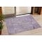 Homeroots 3' X 5' Purple And Ivory Geometric Washable Indoor Outdoor Area Rug 594803 - alternate 1