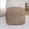 Homeroots 18" Natural Jute Blend Cube Pouf Ottoman 551559 - alternate 9