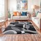 World Rug Gallery Contemporary Abstract Circles Soft Area Rug 6 ft 6 in x 6 ft 6 in Square Gray 105GRAY6SQ - alternate 1