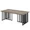 Homeroots 47" Oak and Black Wood And Metal Distressed Frame Coffee Table 572272 - alternate 8