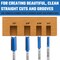 Hiltex Double-Flute Straight Cut Router Bit Set, 4 Pieces, 1/4 Inch Shank, CNC Woodworking Tool 10101H - alternate 6