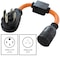 Ac Works Plug Adapter, STW, 1 Outlet(s) 6-15/20R, 14-50P, 1 ft., Orange S1450CB620 - alternate 5