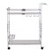 Homeroots 29in Silver Metal and Mirrored Glass Rolling Bar Cart With Wine Storage 402582 - alternate 1