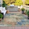 Homeroots 8' X 10' Blue Green And Beige Abstract Washable Indoor Outdoor Area Rug 630726 - alternate 7