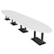 Skutchi Designs Oval Conference Table With Power Unit, 48 in W, 240 in L, White HAR-OVL-48X240-DOU.BK-WA7976-NA - alternate 1