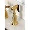 Kingston Brass Double-Handle Widespread Kitchen Faucet with Brass Sprayer, Brushed Brass KB1797BEXBS - alternate 6