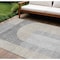 Homeroots 10' X 14' Silver Gray And Beige Geometric Washable Indoor Outdoor Area Rug 582733 - alternate 1