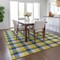 Homeroots 9' X 12' Yellow Blue And Beige Plaid Washable Indoor Outdoor Area Rug 601450 - alternate 8