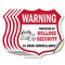 Signmission 24 Hour Surveillance Shield Sign Warning, 6 inch X 6 inch, Vinyl Decal, 5PK SHI-D-5PACK-6-350 - alternate 1