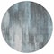 Homeroots 8' Round Teal Round Abstract Washable Non Skid Indoor Outdoor Area Rug 563624 - alternate 6