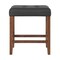 Alaterre Furniture Madison Backless Counter Height Stool True Walnut Finish with Black PU AVMA2170 - alternate 11