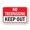 Signmission No Trespassing Keep Out, Heavy-Gauge Aluminum Rust Proof Parking Sign, 18" H, A-1824-24950 A-1824-24950 - alternate 1