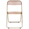 Leisuremod Lawrence Acrylic Folding Chair with Gold Metal Frame, Rose Pink, 4PK LFG19PK4 - alternate 8