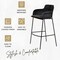 Leisuremod Axis Ergonomic Velvet/Polyester/Leather Bar Stool with Powder-Coated Steel AC29BL - alternate 7
