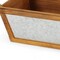 Homeroots 16" Brown Solid Wood And Metal Crate 487918 - alternate 7