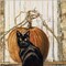 Homeroots Set Of Two Harvest Moon with A Black Cat and Truck 1 White Framed Print Kitchen Wall Art, 2PK 407939 - alternate 4