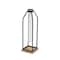Homeroots 12" Black Clear And Natural Metal Glass And Wood Posy Test Tube Table Vase 488181 - alternate 1