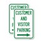 Signmission Reserved Parking Sign Customer and Visitor Parking Wit, 12'' X 18'', Heavy Gauge Aluminum, 2PK A-1218-2PACK-23052 - alternate 1