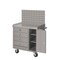 Pucel Mobile Drawer & Door Cabinet, 46 in W x 21 in D x 34 1/2 in H, Gray PDC-46S-4 - alternate 1