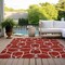 Homeroots 10' X 14' Red And Ivory Geometric Washable Indoor Outdoor Area Rug 613048 - alternate 9
