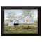 Homeroots Tulip Quilt Block Barn 2 Black Framed Print Wall Art 404392 - alternate 1