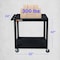 Luxor Utility Cart with Lipped Plastic Shelves, Polyethylene, 400 lb Load Capacity, 2 Shelves, 24 in L HE38-B - alternate 15