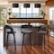 Armen Living Shelly 26" Counter Height Swivel Gray Faux Leather and Black Wood Bar Stool LCSHBAGRBL26 - alternate 8