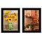 Homeroots Set Of Two Vintage Country and Sunflowers 2 Black Framed Print Wall Art, 2PK 406038 - alternate 1