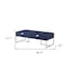 Homeroots 46" Navy Blue And Silver Metallic Stainless Steel Coffee Table With Two Drawers 543873 - alternate 6