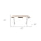 Homeroots Adjustable Height Oak and White Metal And Wood Hi Low Sit Or Stand Desk 558231 - alternate 4