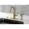 Kingston Brass Single-Handle Kitchen Faucet with Brass Side Sprayer, Brushed Brass KS2437KL - alternate 6